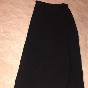 Black wrapped skirt